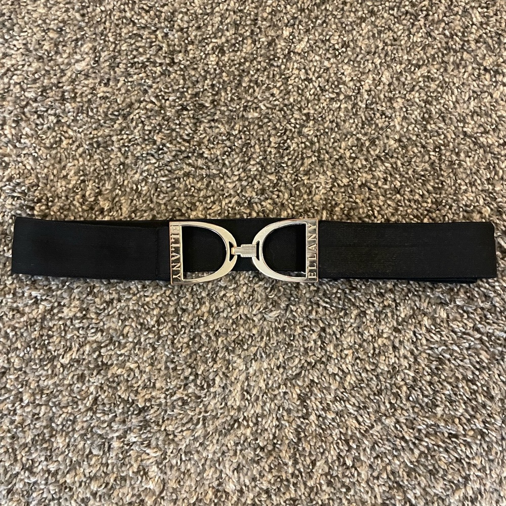 Ellany black and gold stirrup belt
